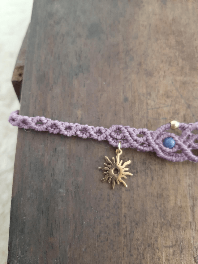 Ras de cou macramé et pierre naturelle Sodalite